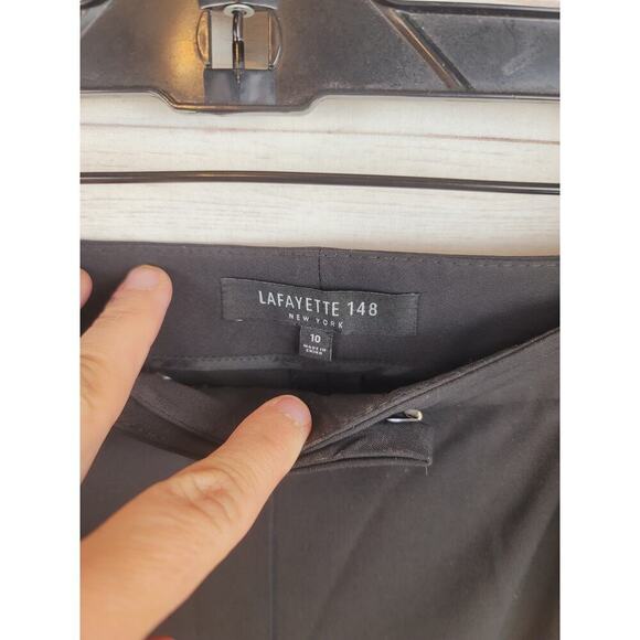 LAFAYETTE 148 NY IRVING TROUSER PANTS IN BLACK, SZ 10 - Picture 5 of 16